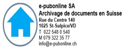 www.e-pubonline.ch - Sauvegarde - archivage de vos documents pdf